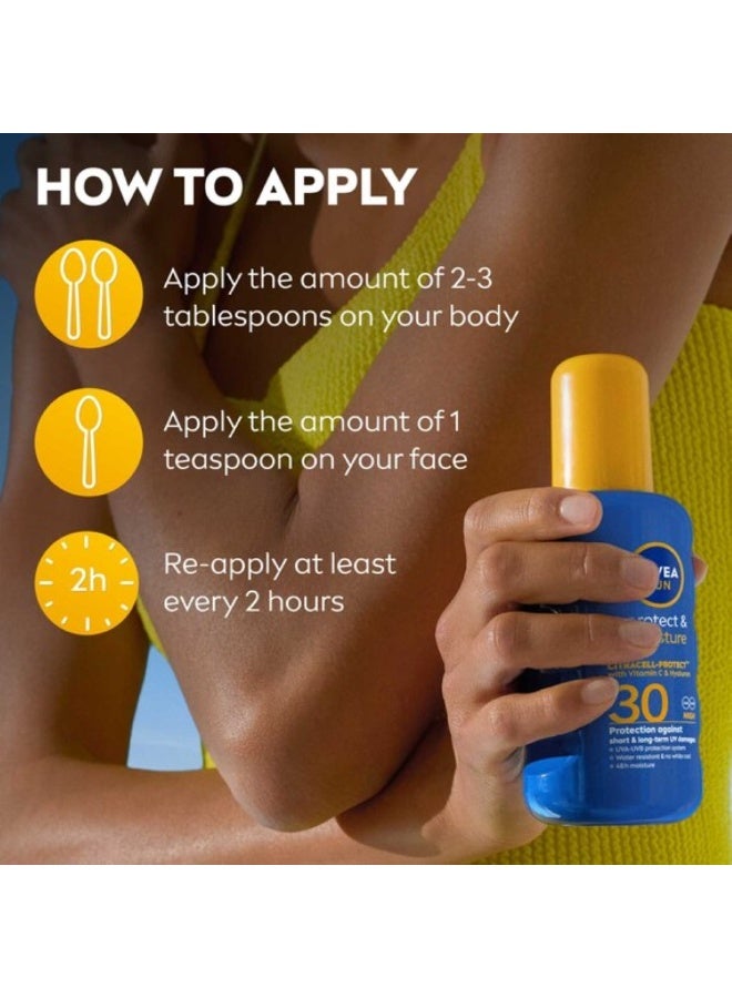 نيفيا واقي شمس بعامل حماية 30 عالي الحماية والترطيب من سيتراسيل مع فيتامين سي وحمض الهيالورونيك، 200 مل - Image 4